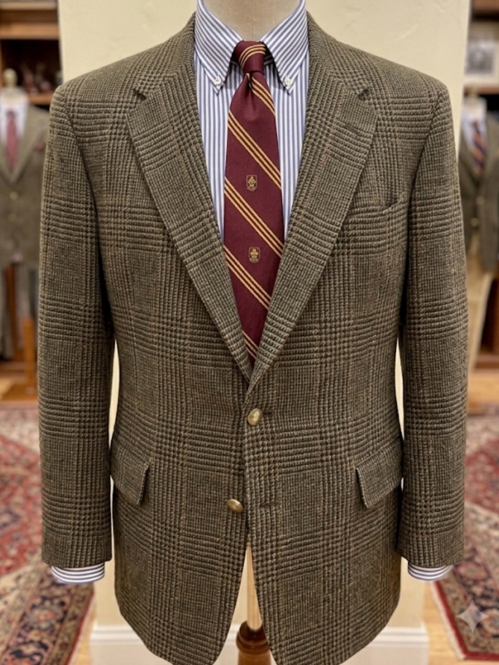 Vintage Tommy Hilfiger Wool Tweed Blazer 46R Made in USA